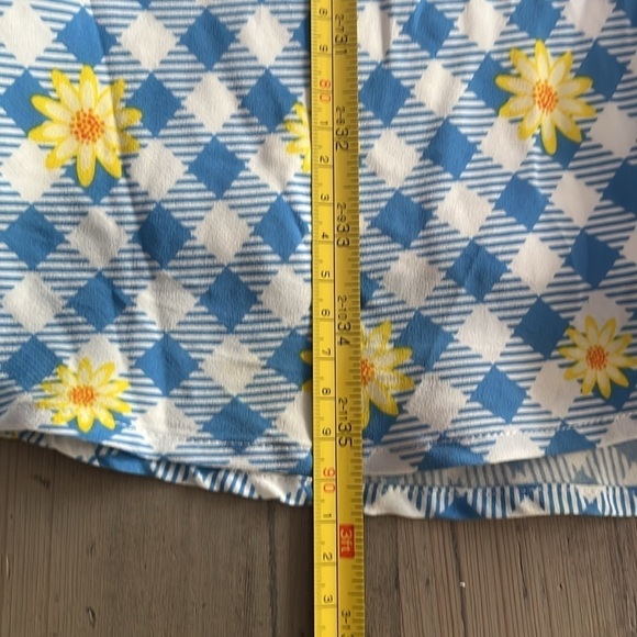Staud Milla Gingham Daisy Mini Dress Size 10 - Picture 11 of 13